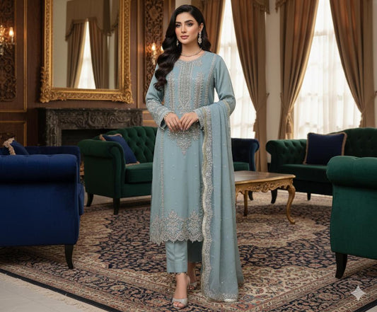 Chiffon Beautiful Handwork suit