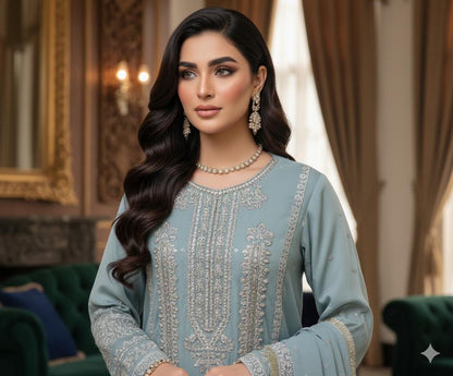 Chiffon Beautiful Handwork suit